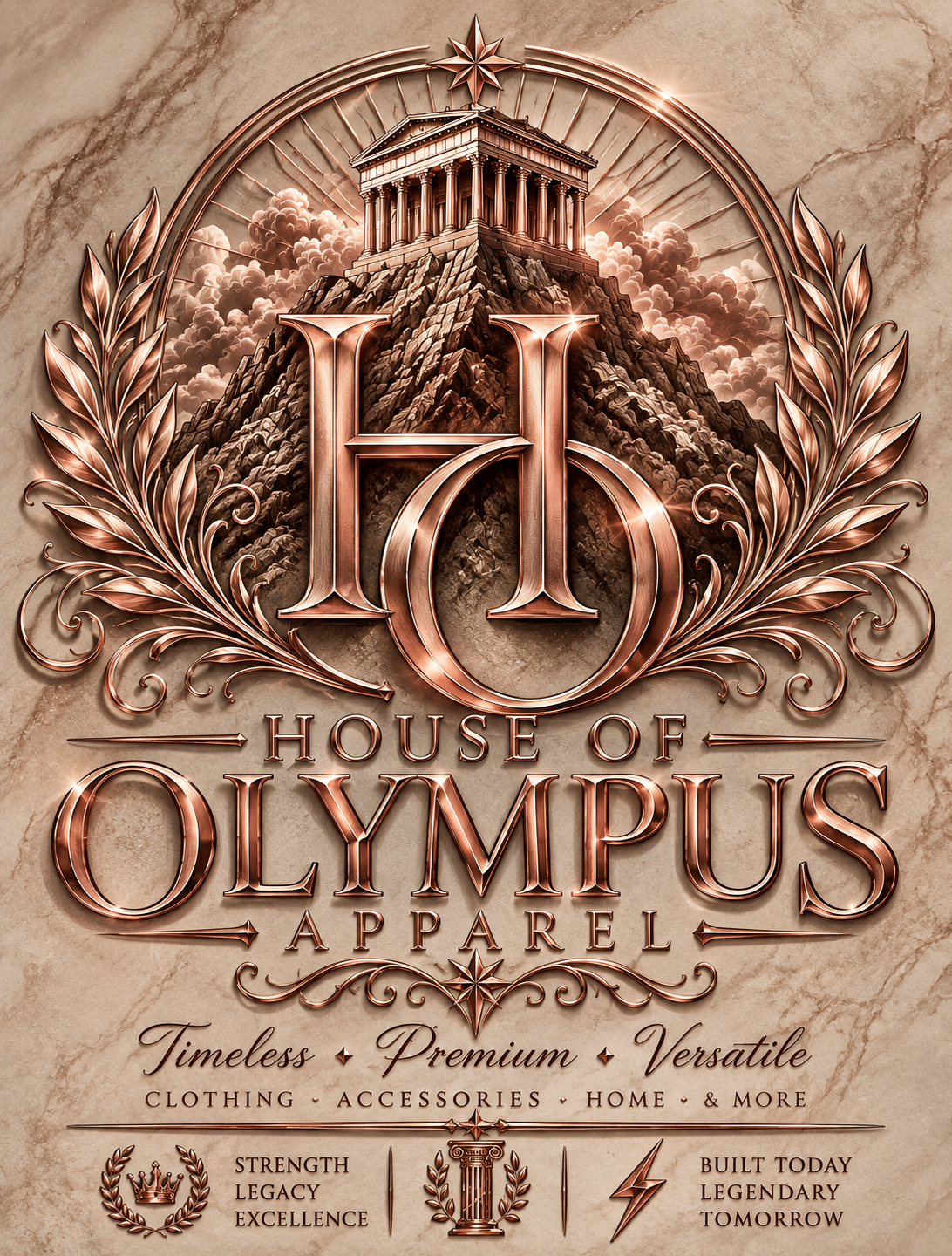 House of Olympus Apparel branding